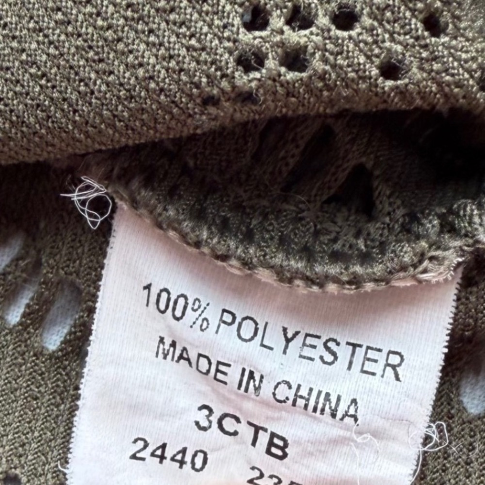 TEMT Mesh Y2K Tank Top Or Dress Army Green Open Knit Boho Goth Grunge Large - Picture 13 of 14